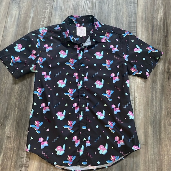 Sugarstar Cafe short sleeve bird print shirt small - Picture 1 of 5